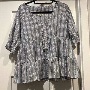 Boutique seersucker top by SOL